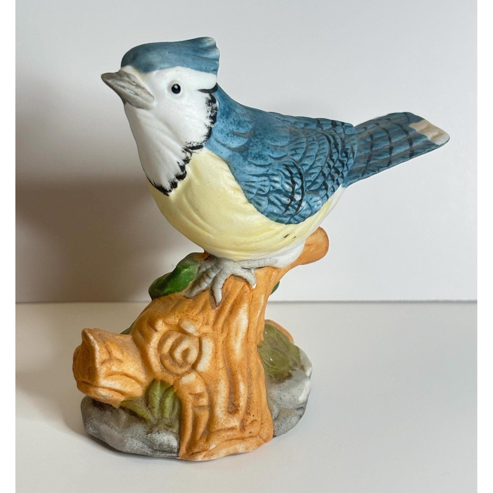 Vintage American Blue Jay Bird Figurine Porcelain from The Whitehall Society